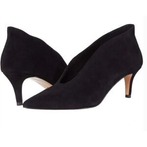 Pelle Moda Black Suede Helena Heels, size 6.5